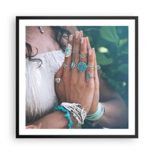 Plakát v černém rámu - Vítejte v centru bytí - 60x60 cm