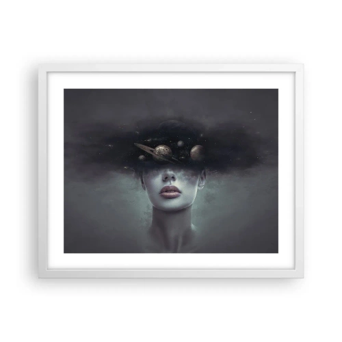 Plakát v bílém rámu - A planety… - 50x40 cm