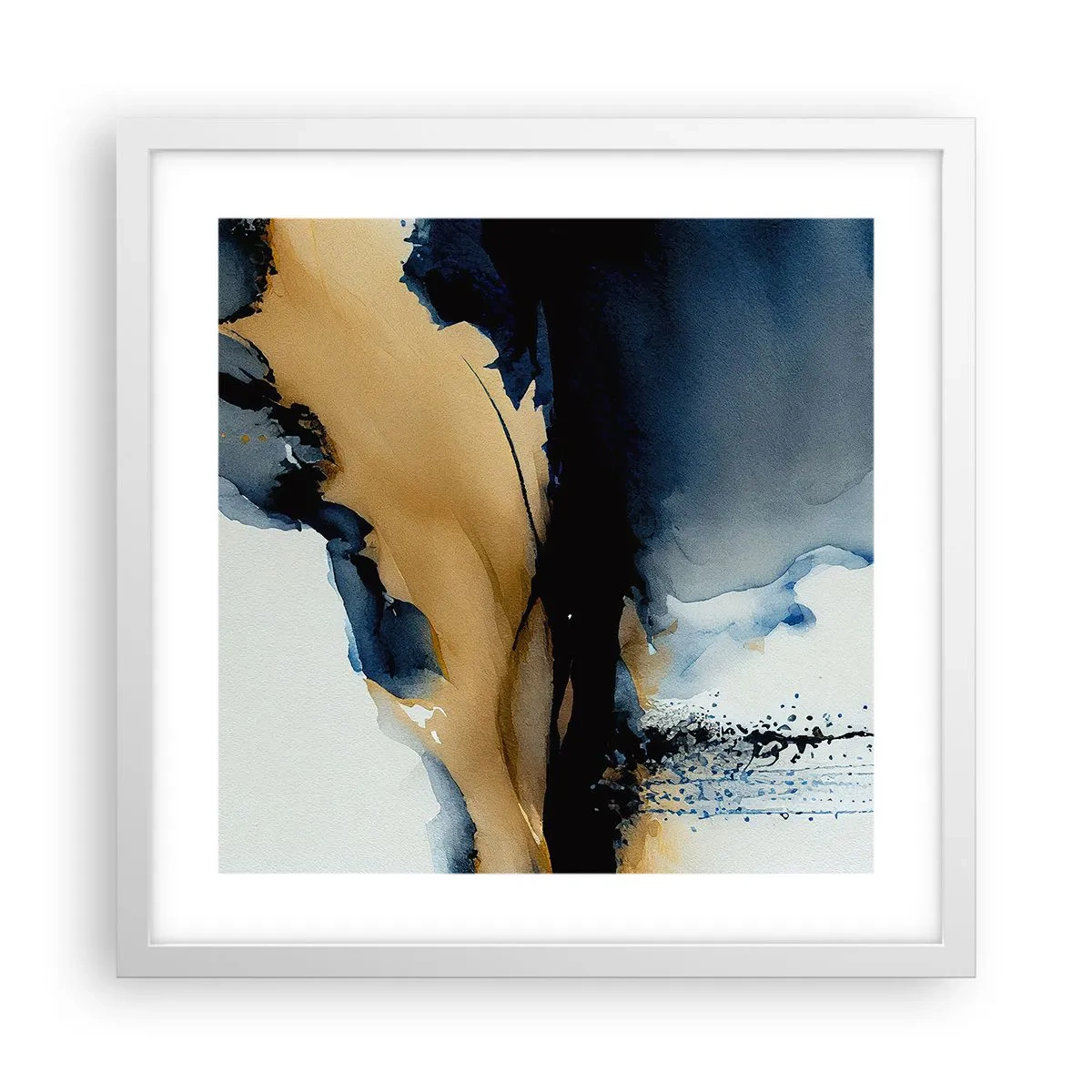 Plakát v bílém rámu - Za závojem - 40x40 cm