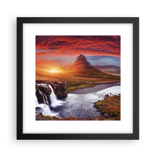 Plakát v černém rámu - Pohled na Středozem - 30x30 cm