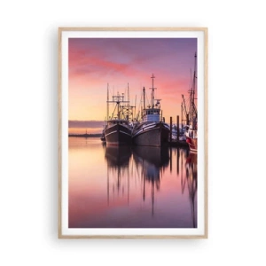 Plakát v rámu světlý dub - Před dalším dnem - 70x100 cm