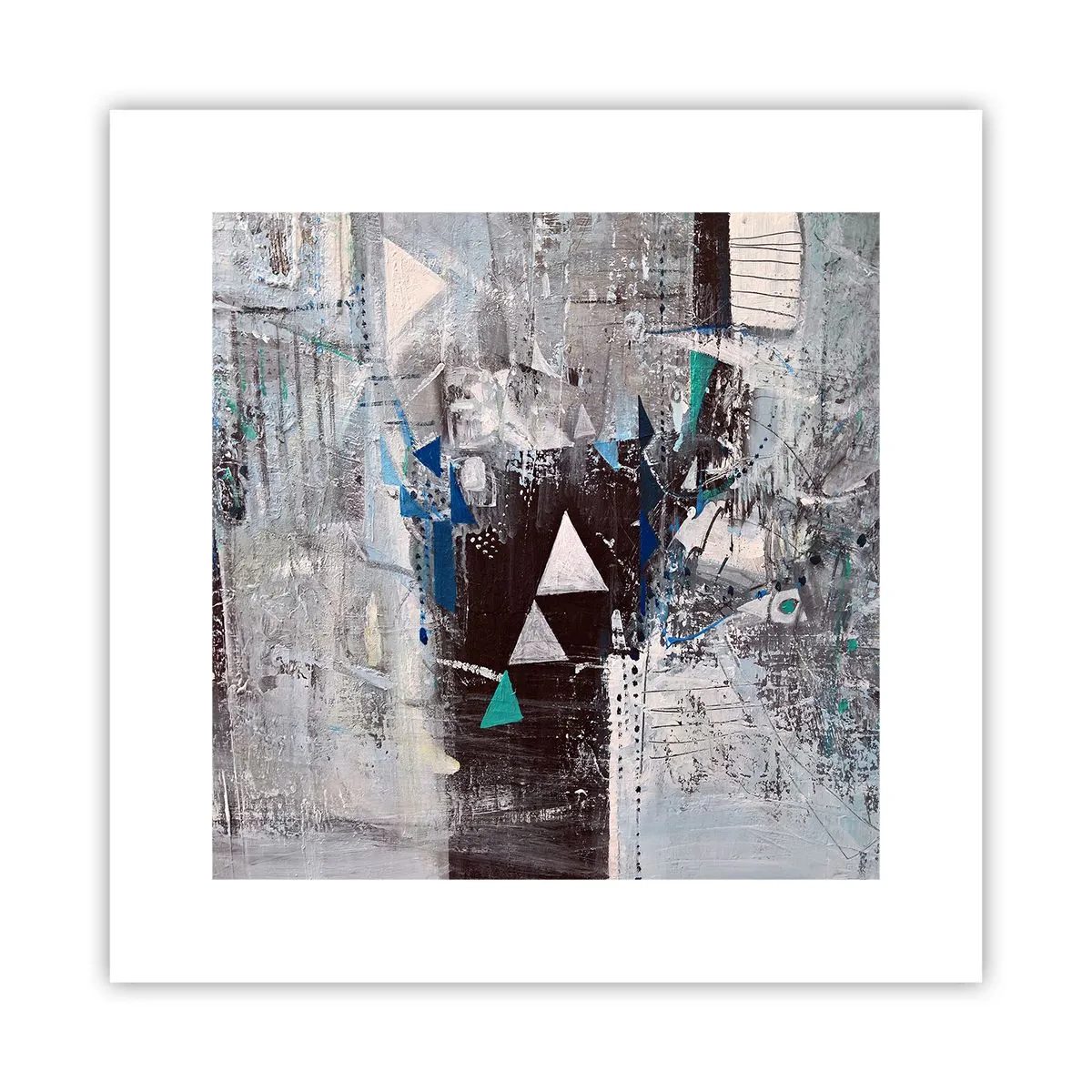 Plakát - Přednostní pořadí trojúhelníků - 30x30 cm