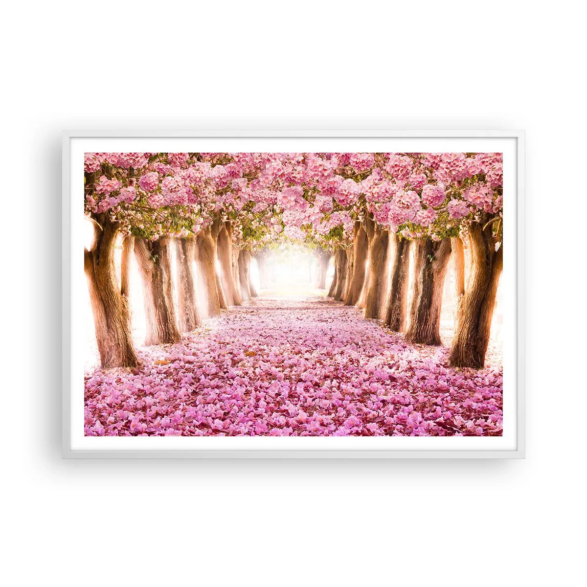 Plakát v bílém rámu - Cesta do ráje - 100x70 cm