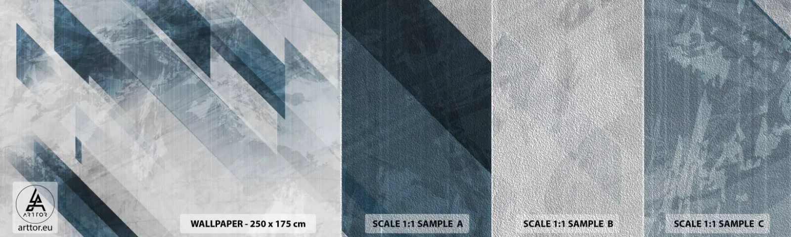 Vzor Fototapety Premium Sand - Prostorová kompozice – pohyb šedé - Abstrakce, Kus, Moderní vzor - 100x30 cm