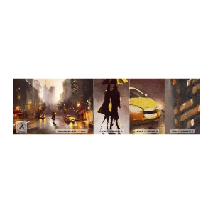 Vzor Fototapety Premium Sand - Ve světlech New Yorku - New York, Manhattan, Architektura - 100x30 cm