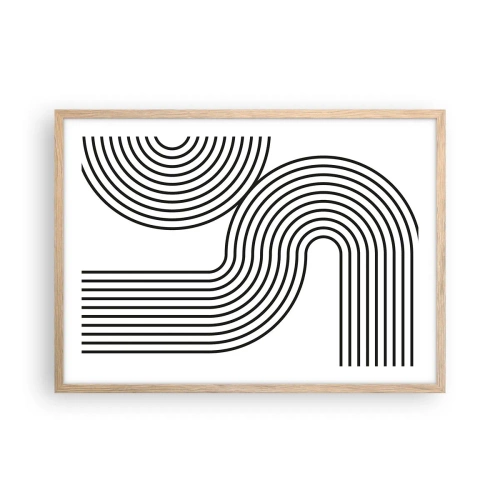 Plakát v rámu světlý dub - V zatáčce - 70x50 cm