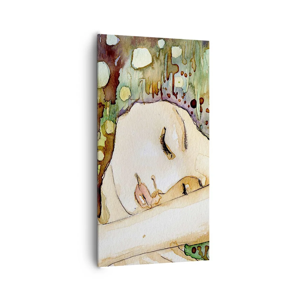 Obraz na plátně - Smaragdově-fialový sen - 65x120 cm