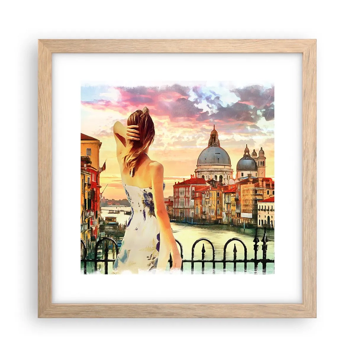 Plakát v rámu světlý dub - Pokud dobrodružství, tak jenom v… - 30x30 cm