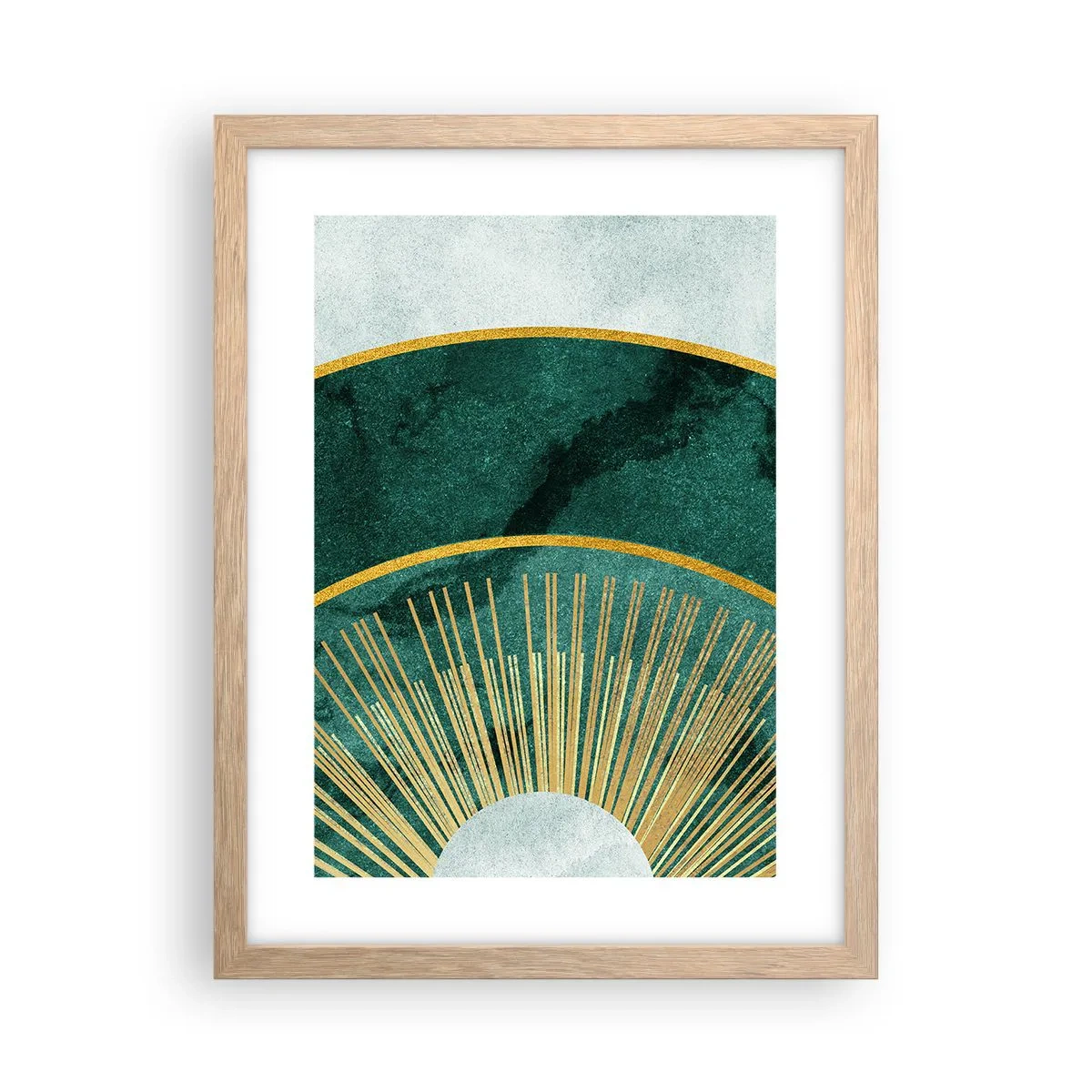 Plakát v rámu světlý dub - Jiná sluneční soustava - 30x40 cm