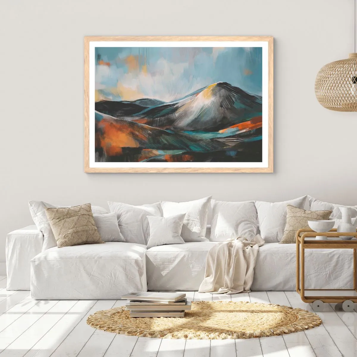 Plakát v rámu světlý dub - Syrové i krásné - 100x70 cm