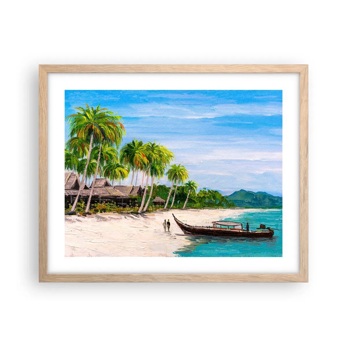 Plakát v rámu světlý dub - Exotický sen - 50x40 cm