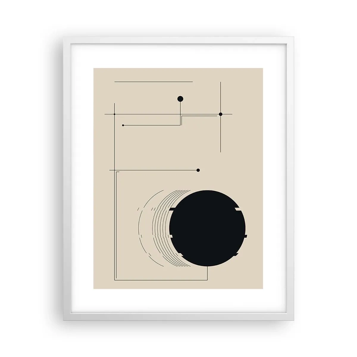 Plakát v bílém rámu - Pružná a dynamická kompozice - 40x50 cm