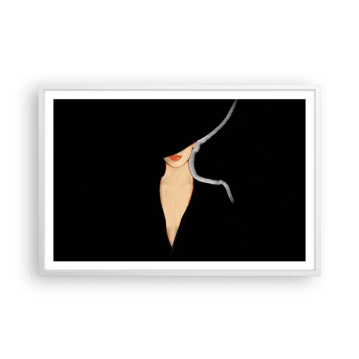 Plakát v bílém rámu - Elegance a styl - 91x61 cm