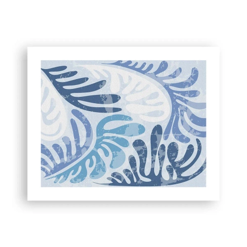 Plakát - Modré kapradí - 50x40 cm