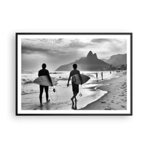 Plakát v černém rámu - Samba na jednu vlnu - 100x70 cm