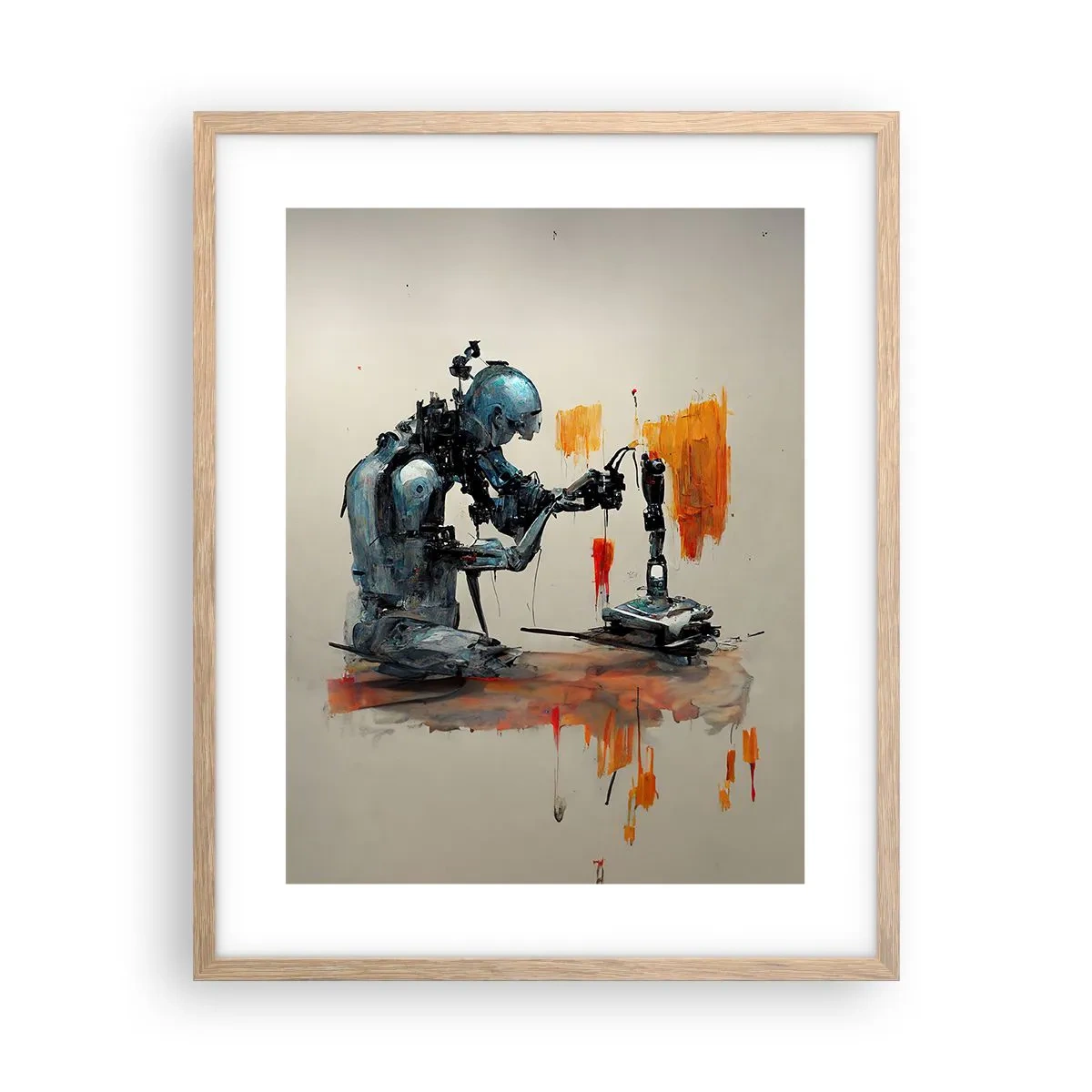 Plakát v rámu světlý dub - Už zítra… - 40x50 cm