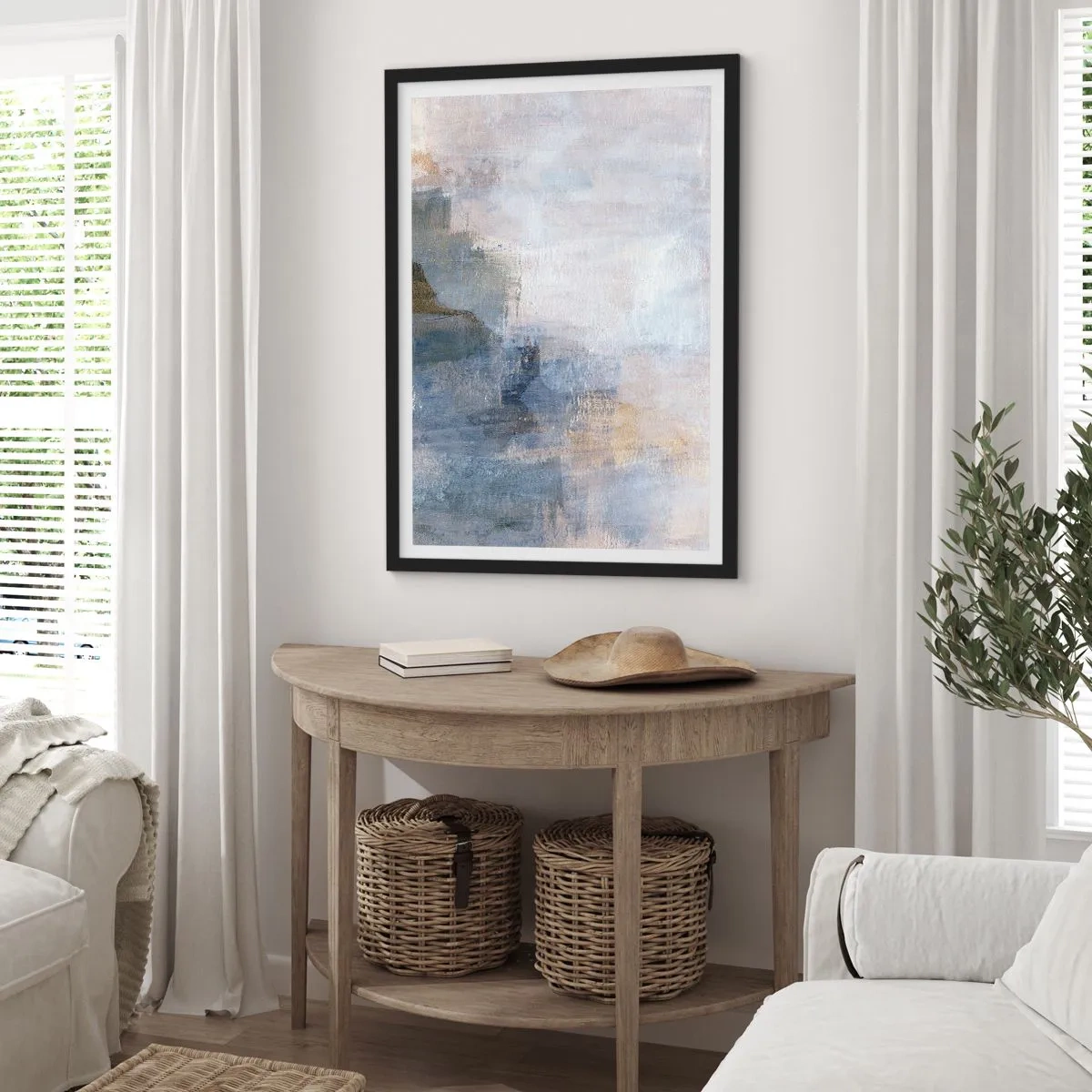 Plakát v černém rámu - Tóny a akordy barev - 70x100 cm