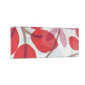 Obraz na skle - Květinová kompozice v růžové - 100x40 cm