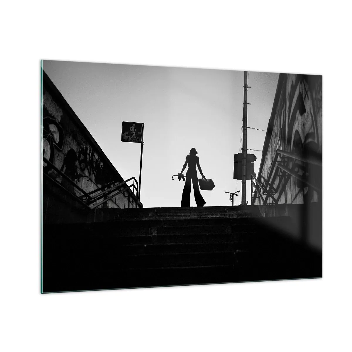 Obraz na skle - Městská cesta - 100x70 cm