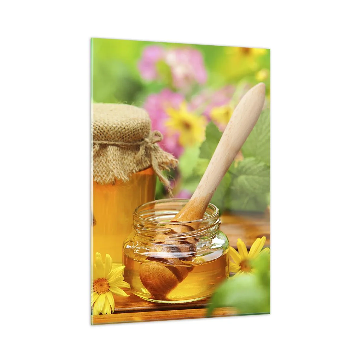 Obraz na skle - Sladce a květinově - 50x70 cm