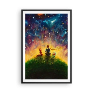 Plakát v černém rámu - Láska a přátelství - celý svět - 61x91 cm