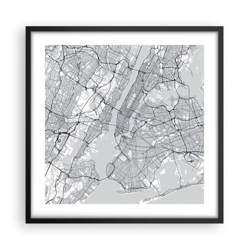 Plakát v černém rámu - Anatomie metropole - 50x50 cm