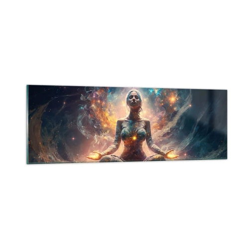 Obraz na skle - Proudění dobré energie - 90x30 cm