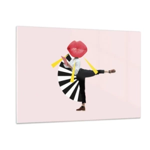 Obraz na skle - Surrealistický pop-art - 120x80 cm