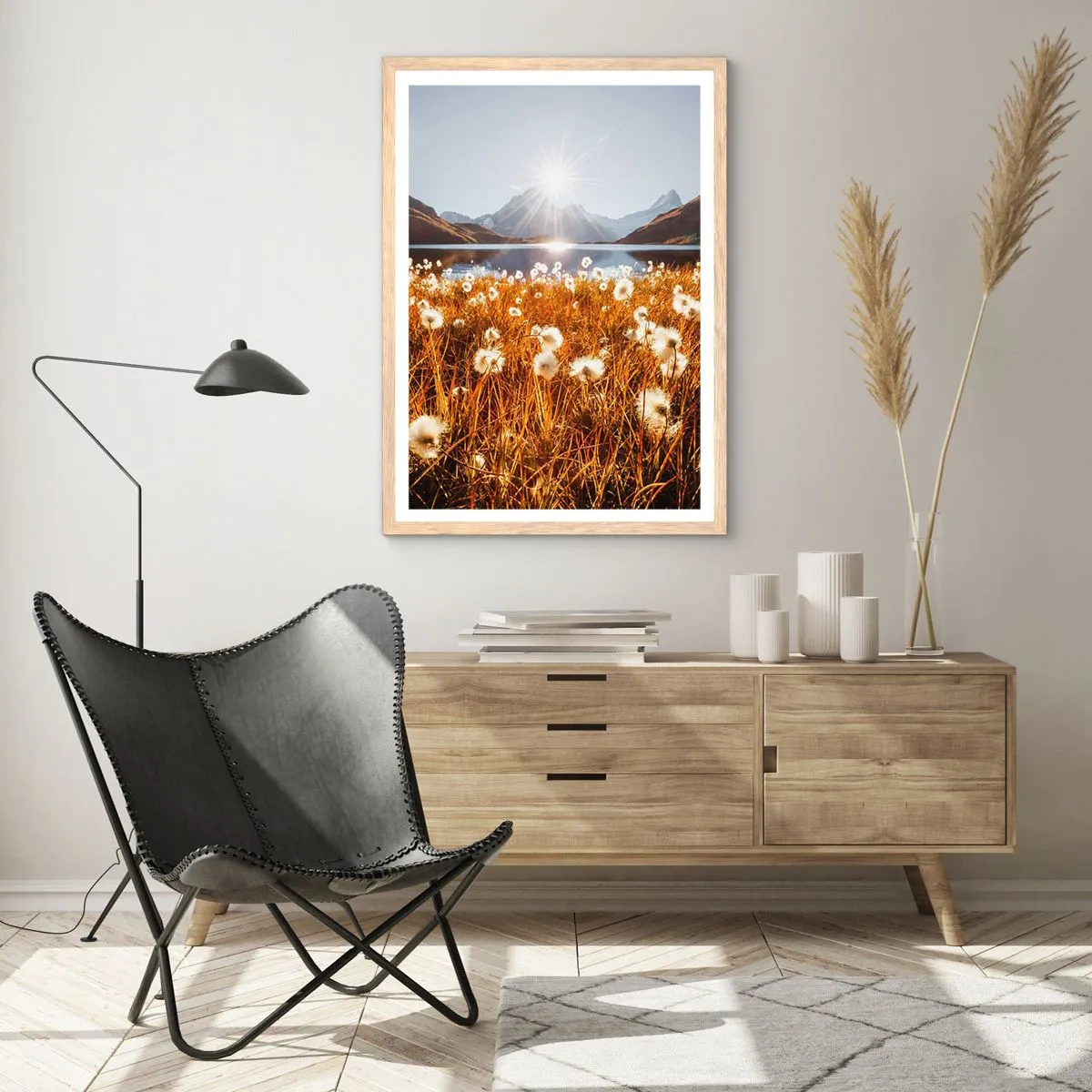 Plakát v rámu světlý dub - Tvrdost skal, měkkost trav - 30x40 cm