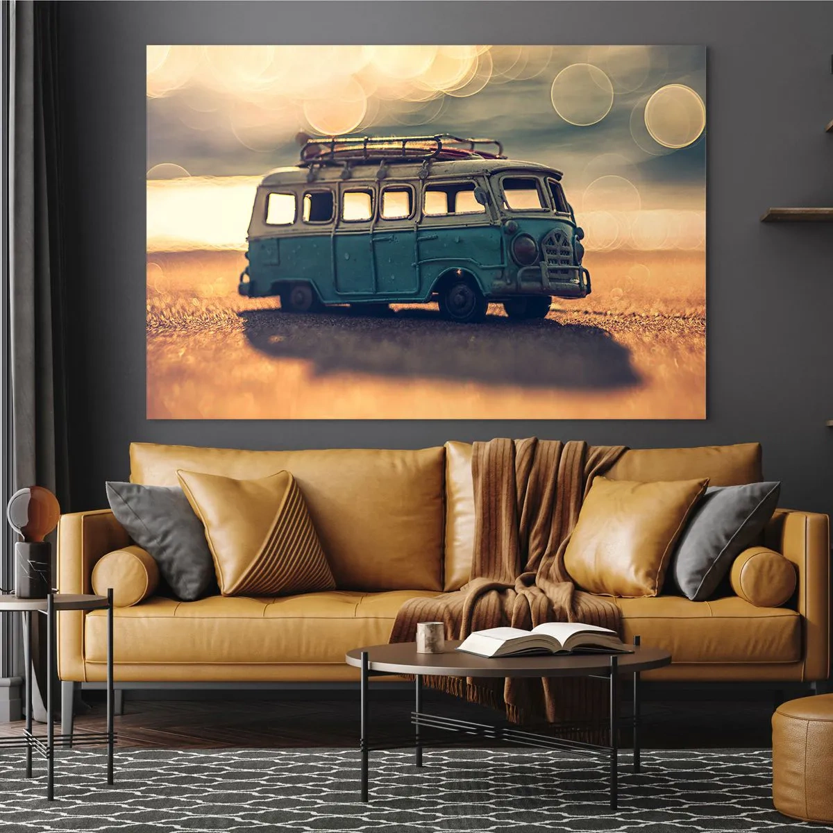 Obraz na skle - Konec bůžků: peněz a práce - 120x80 cm