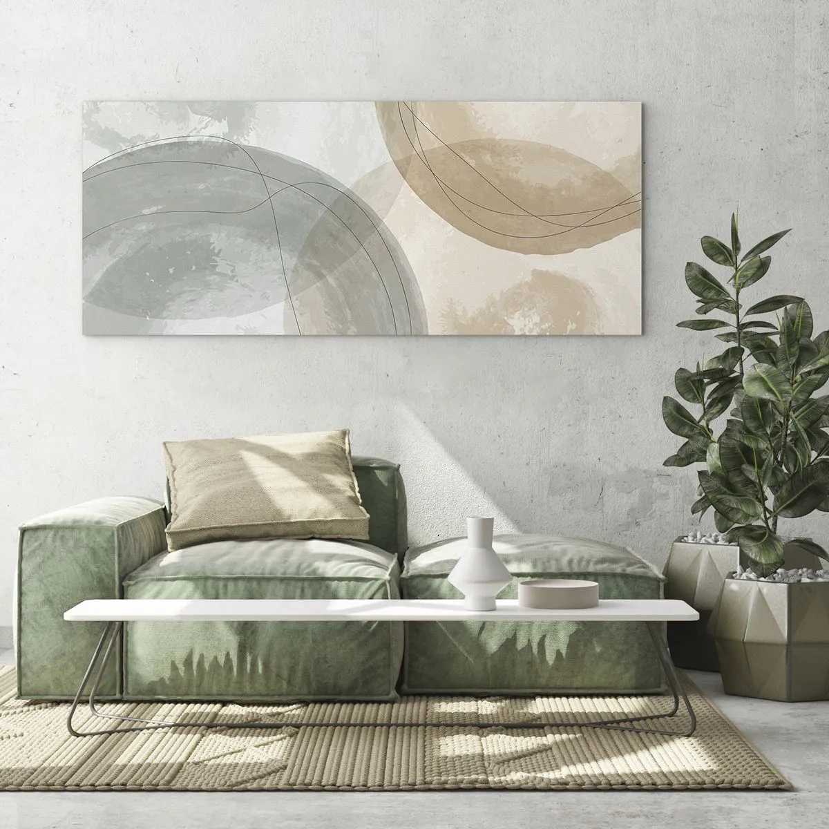 Obraz na skle - Pronikání světů - 120x50 cm