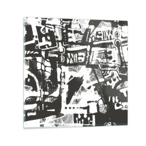 Obraz na skle - Pořádek nebo chaos? - 30x30 cm