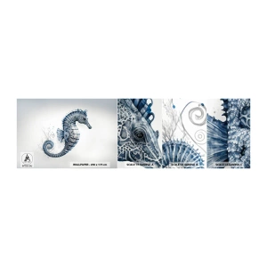 Vzor Fototapety Samolepicí Deluxe Sticker - Jemný vtip přírody - Mořský koník, Pobřeží, korálový útes - 100x30 cm