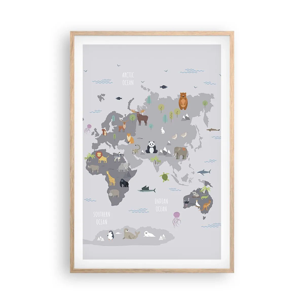 Plakát v rámu světlý dub - Řekni mi, odkud jsi… - 61x91 cm