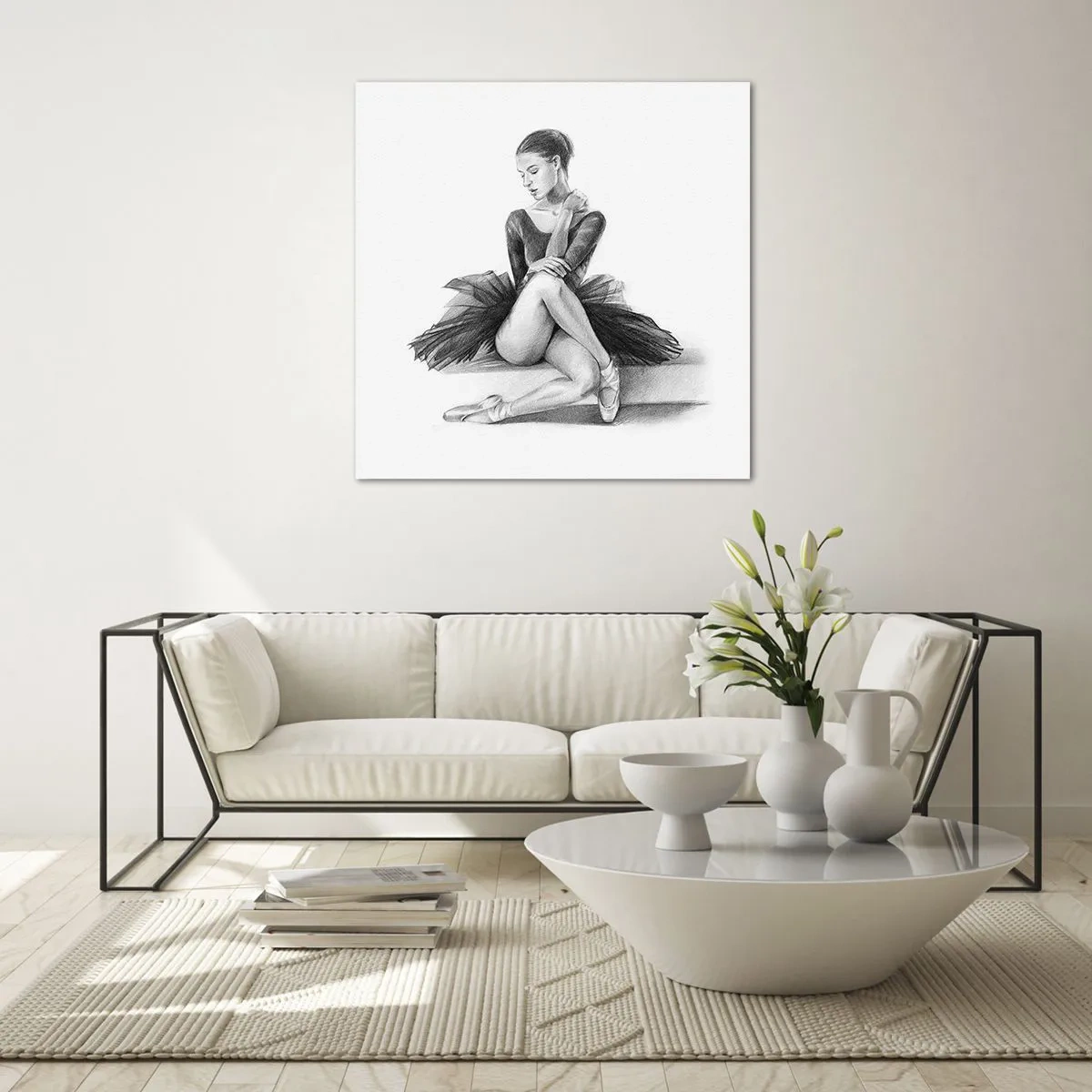 Obraz na skle - Okouzlená tancem - 40x40 cm