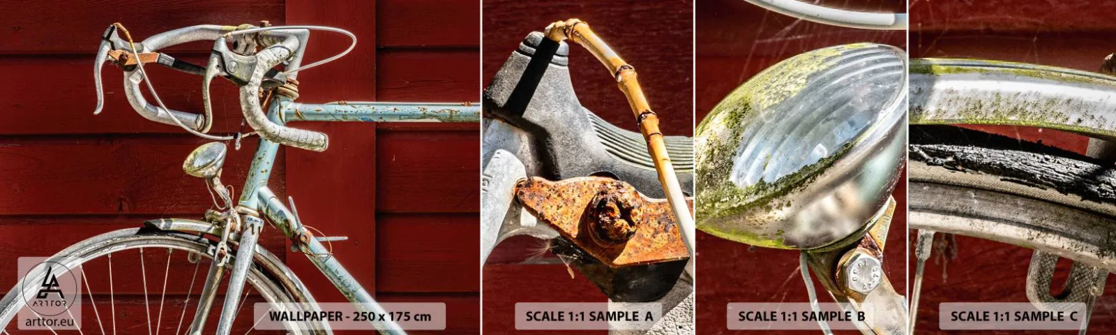 Fototapeta Vzorek Standard Eco - Stvořený pro vítězství - Jízdní kolo, Retro, Cyklistika - 100x30 cm