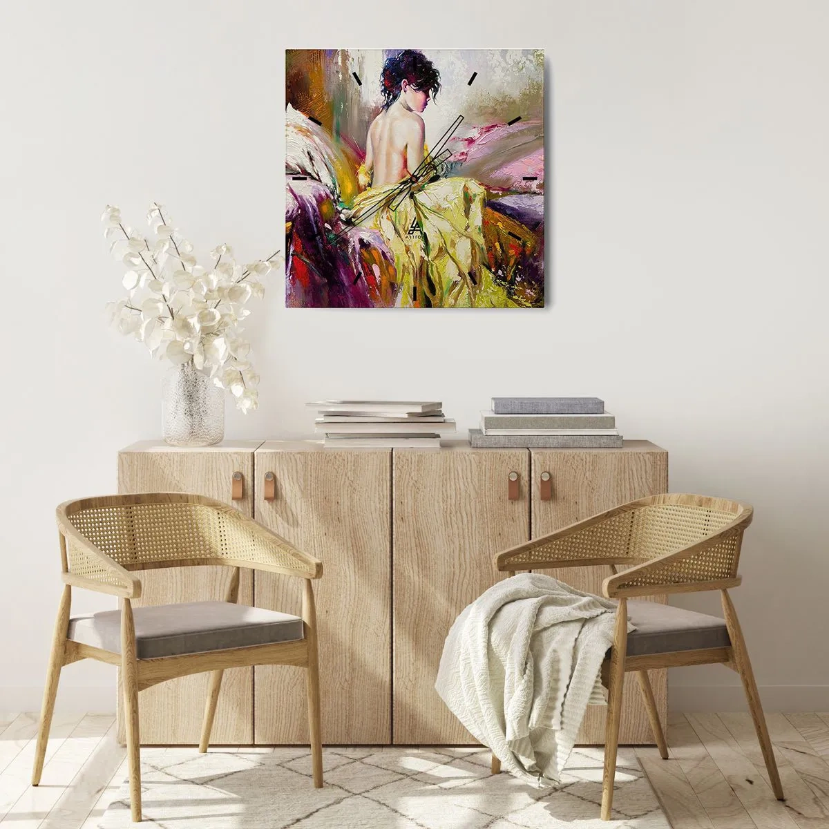 Nástěnné hodiny - Mezi ústy a okrajem poháru - 40x40 cm