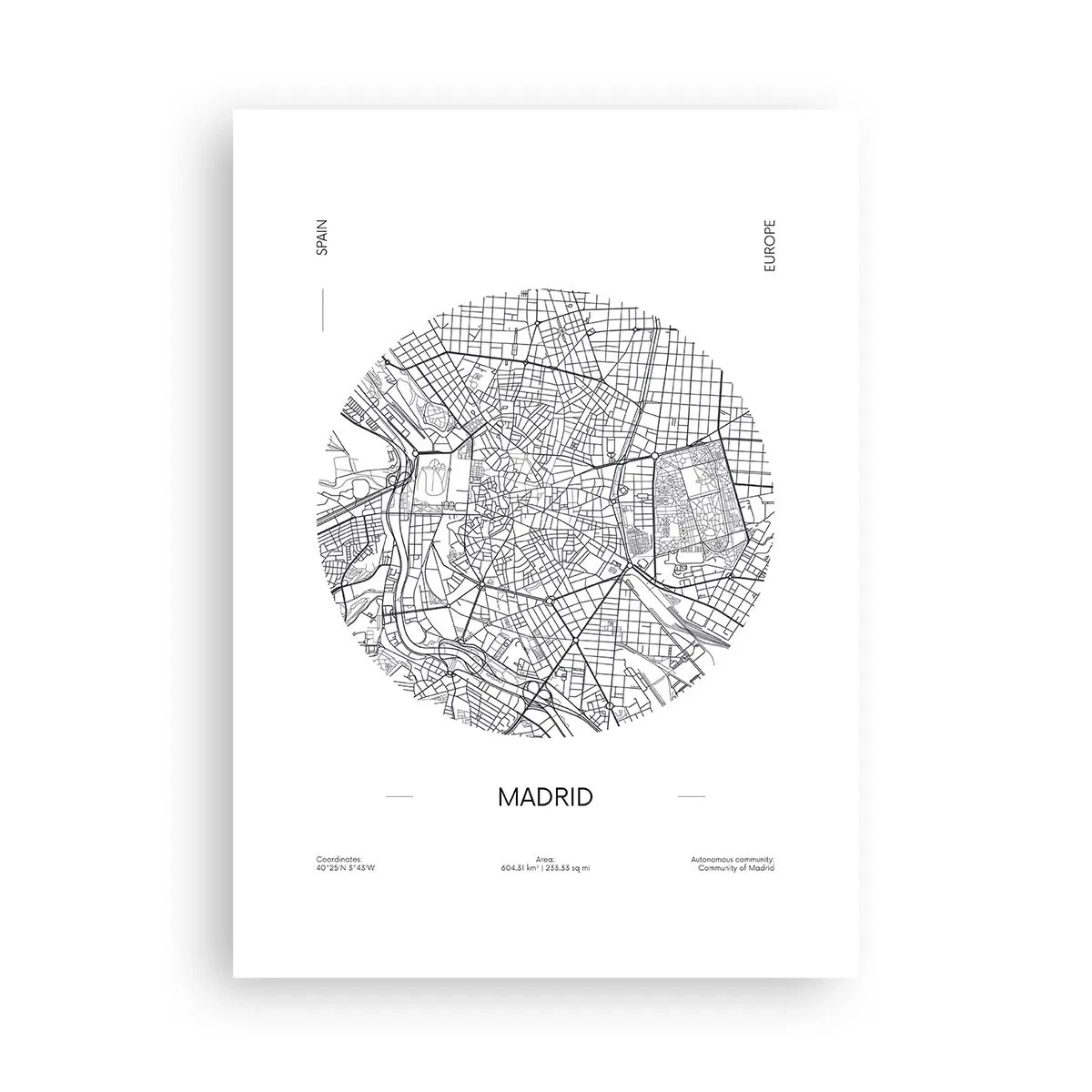 Plakát - Anatomie Madridu - 50x70 cm