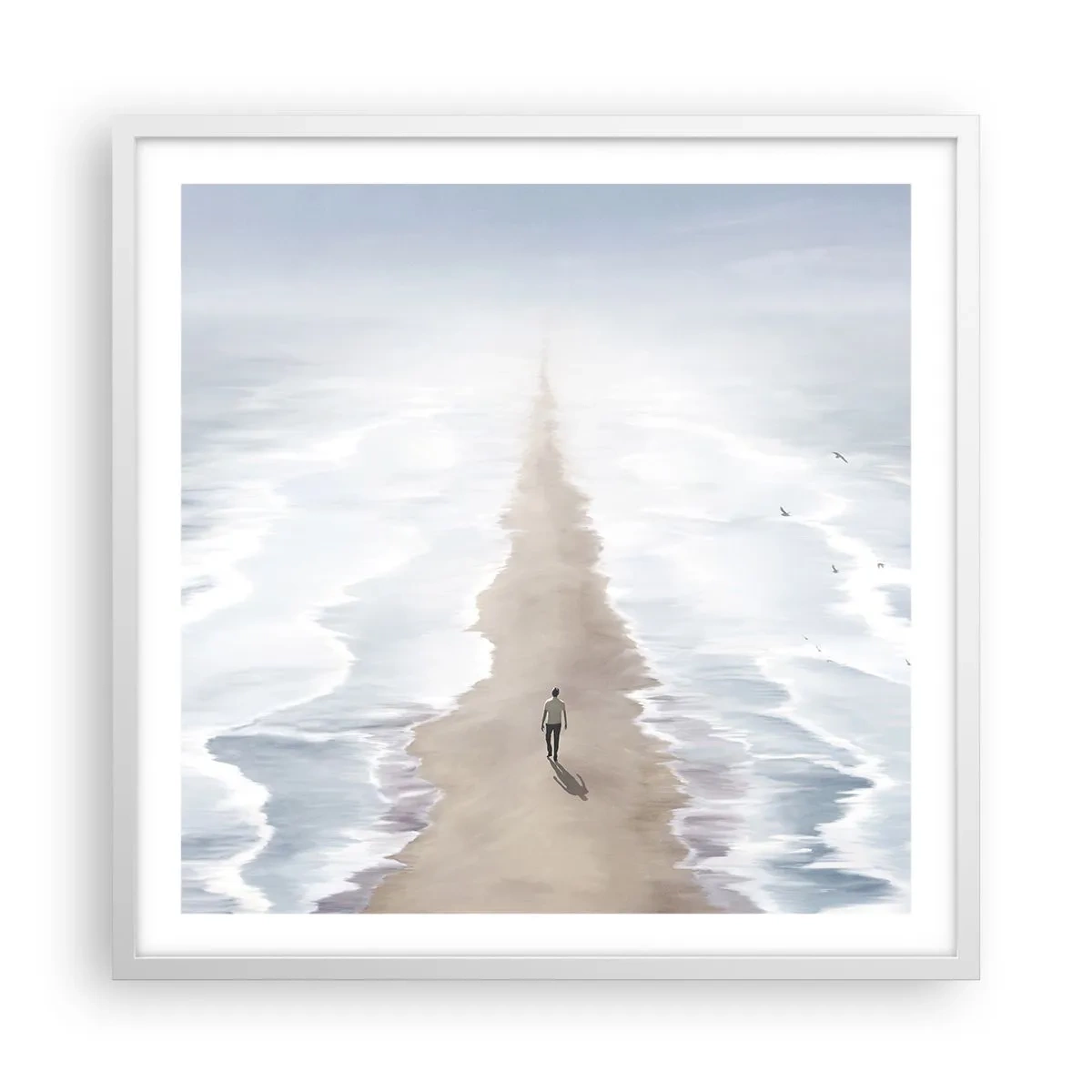 Plakát v bílém rámu - Světlá budoucnost - 60x60 cm