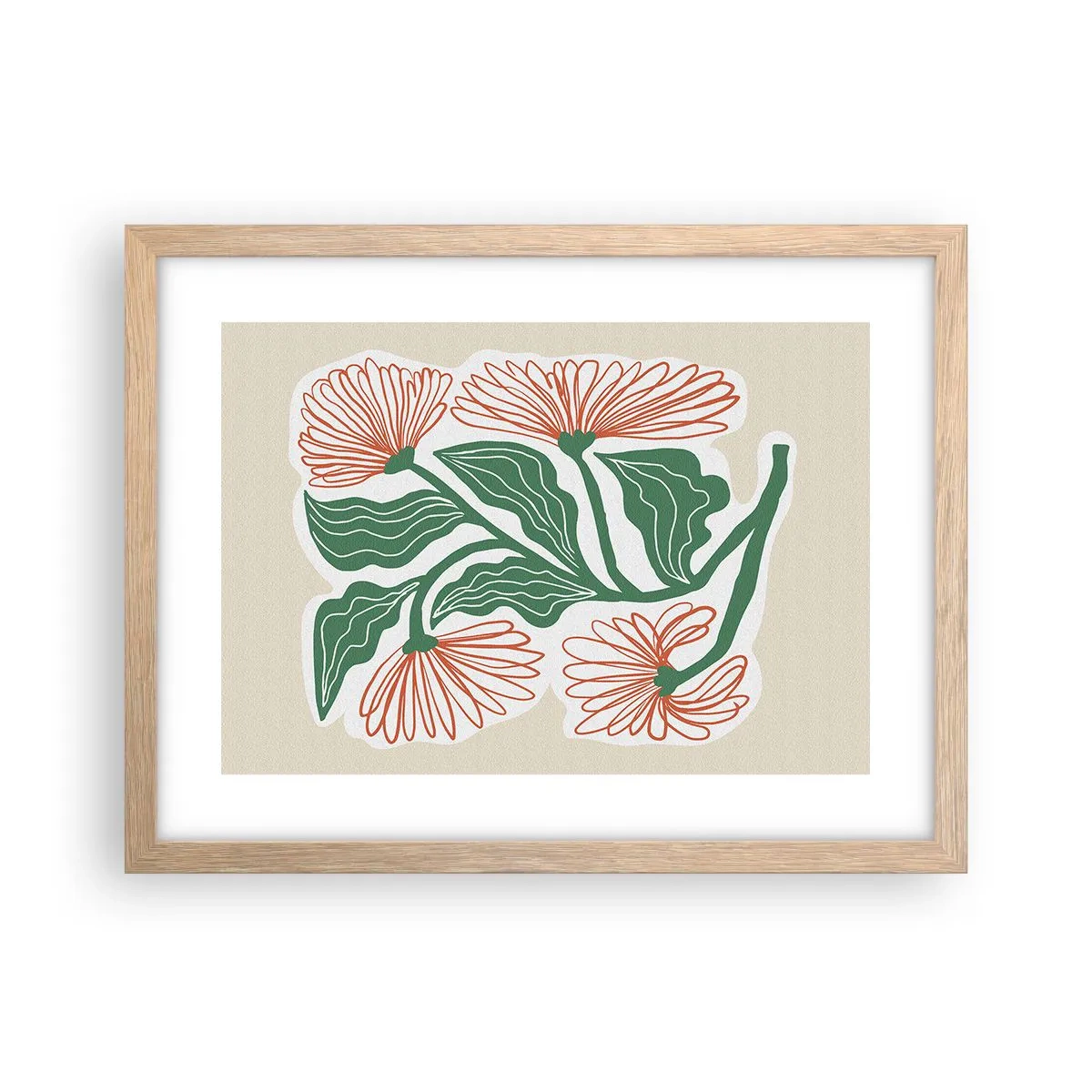 Plakát v rámu světlý dub - Lidové i moderní - 40x30 cm