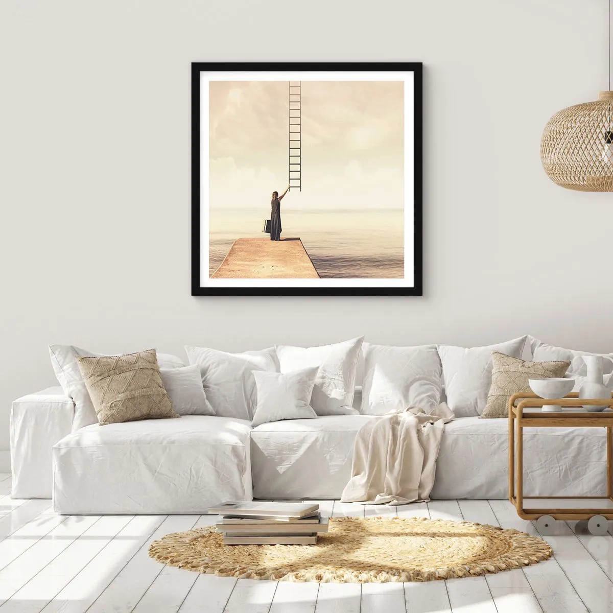 Plakát v černém rámu - Magická cesta - 40x40 cm