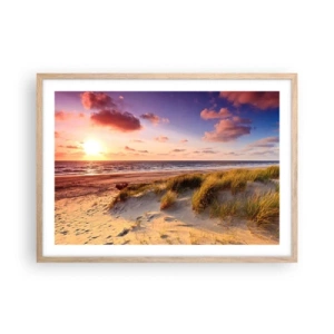 Plakát v rámu světlý dub - Už v létě voní vzduch - 70x50 cm