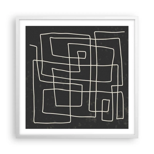 Plakát v bílém rámu - Není to tak jednoduché - 60x60 cm