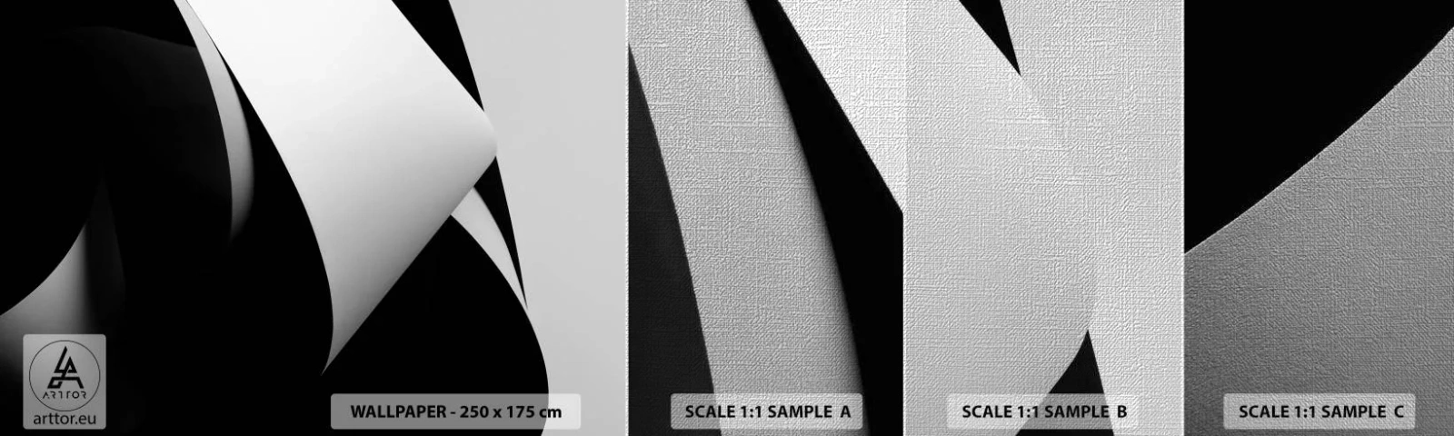 Vzor Fototapety Premium Canvas - Světlo z hlubin stínu - 3D, Utlumený, Tvary - 100x30 cm