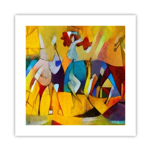 Plakát - Slunce - život - radost - 40x40 cm