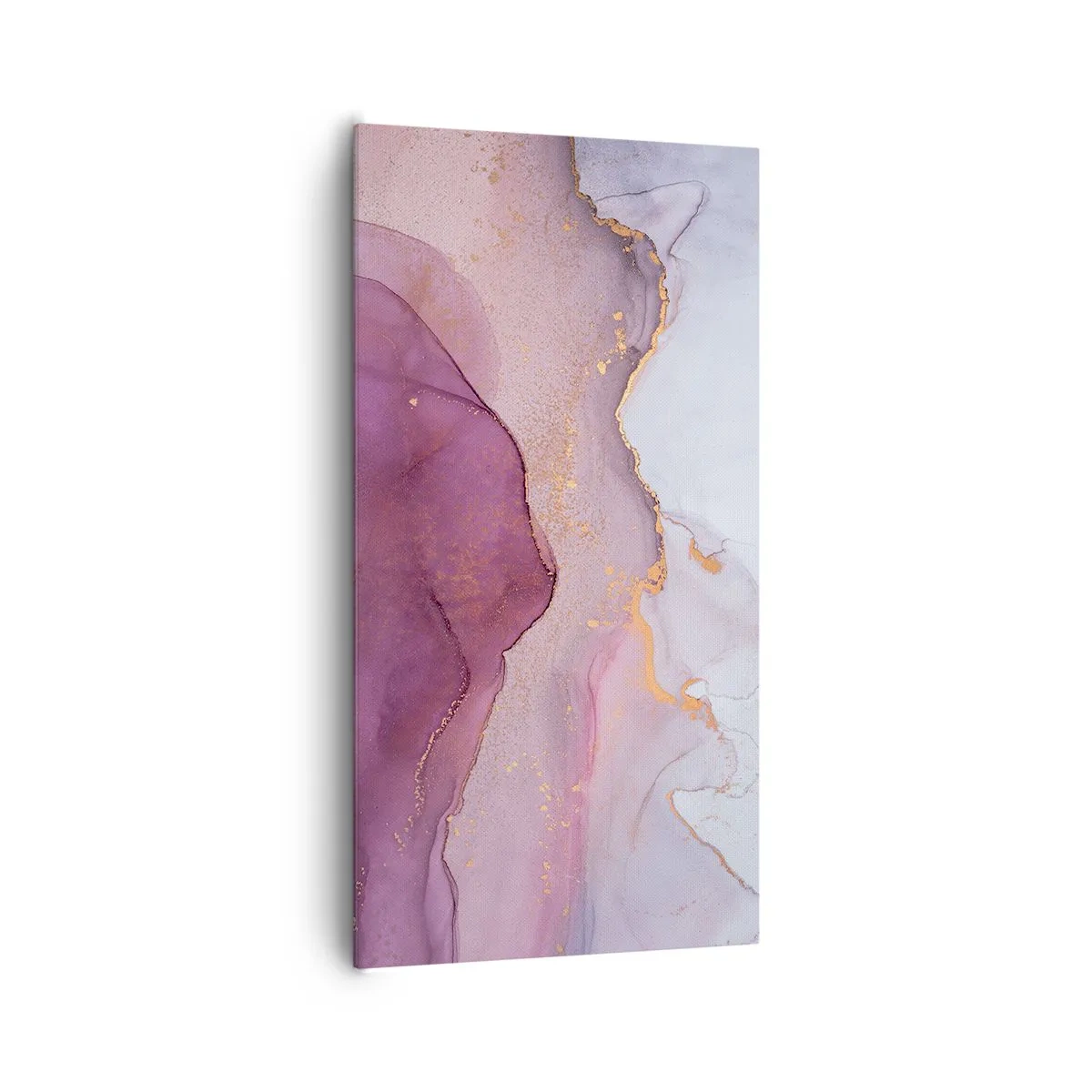 Obraz na plátně - Fialové a lilové vlny - 65x120 cm