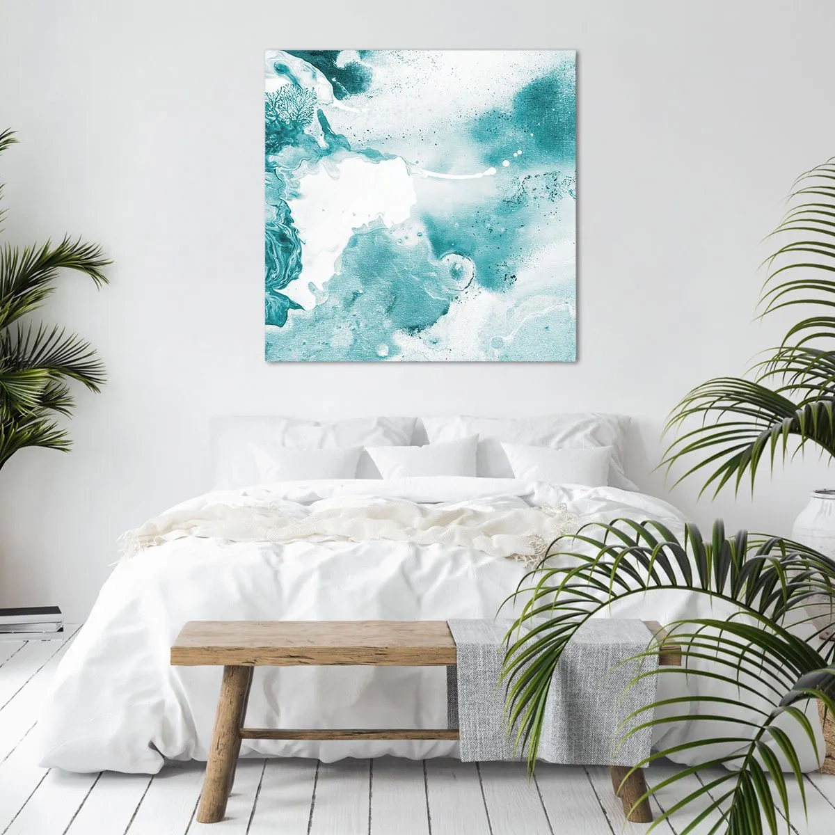 Obraz na plátně - Povodí modré - 70x70 cm