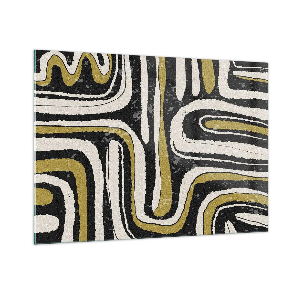 Obraz na skle - Kompozice: trakty a uličky - 100x70 cm