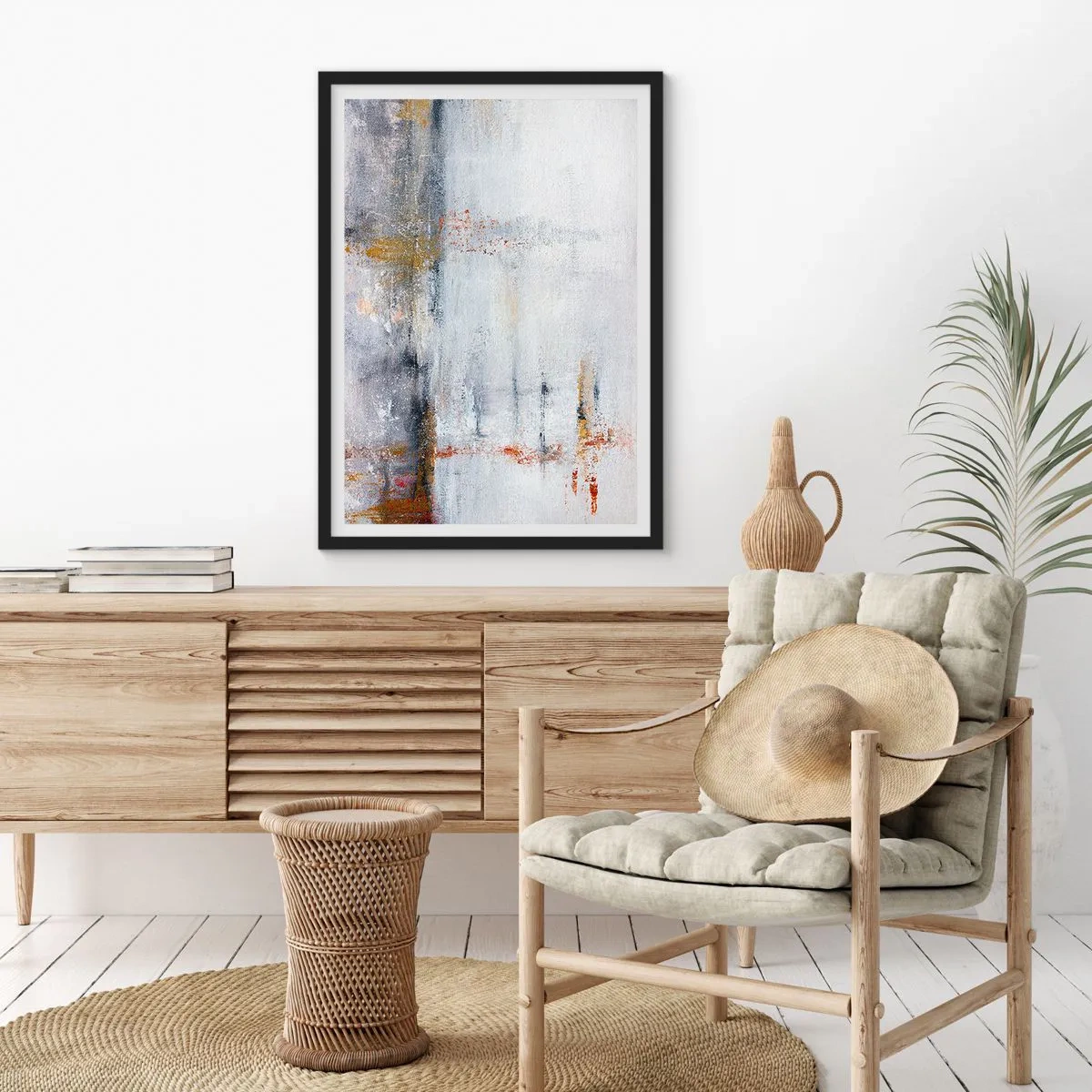 Plakát v černém rámu - Za závojem vzduchu - 40x50 cm
