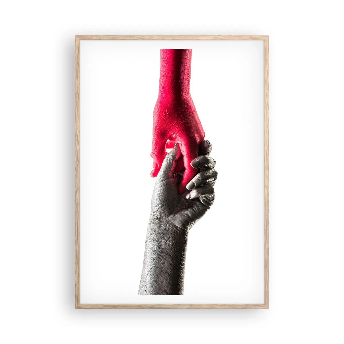 Plakát v rámu světlý dub - Spolu i když jsme odlišní - 70x100 cm